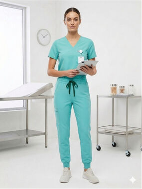 FIGS Technical Collection Scrub Pants Womens XS Seafoam Teal Green Jogger Cargo